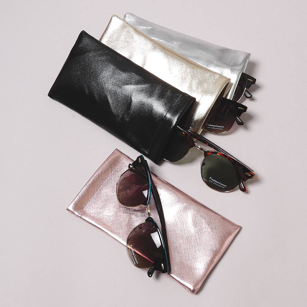 Metallic Design Sunglasses Pouch