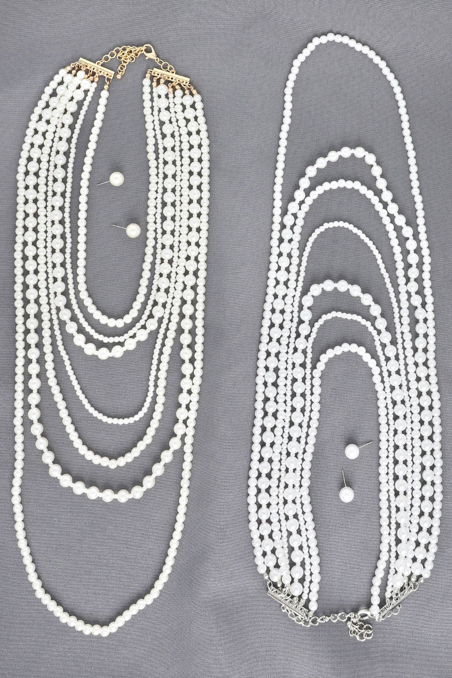 Multi-Strand Pearl Necklace Set