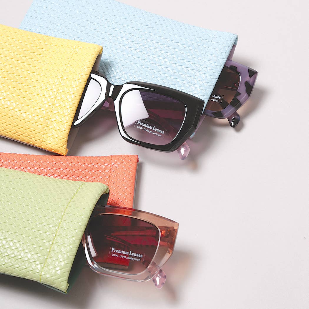 Two-Tone Colored Glasses Case