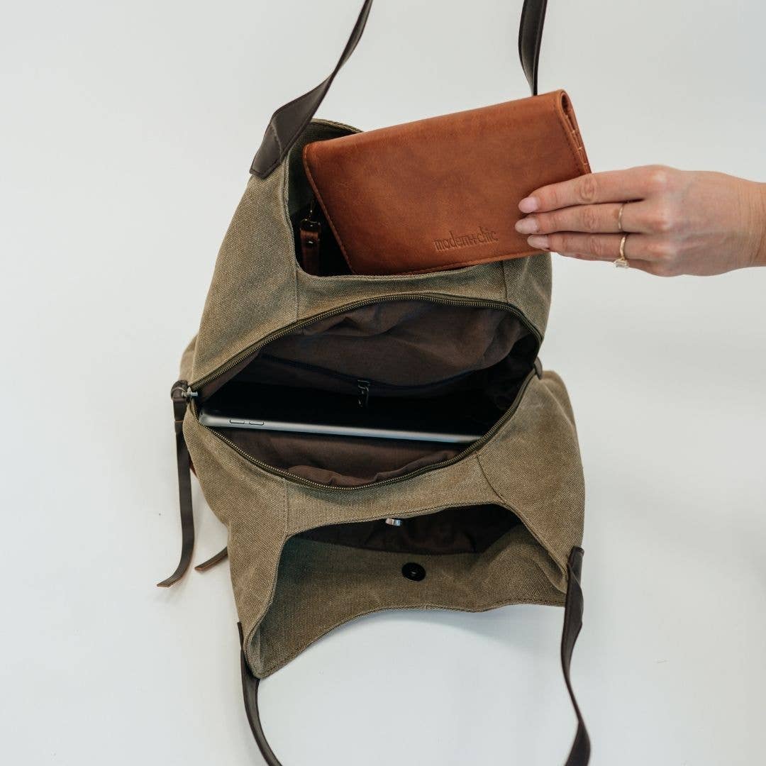 Anniston Canvas Hobo Bag