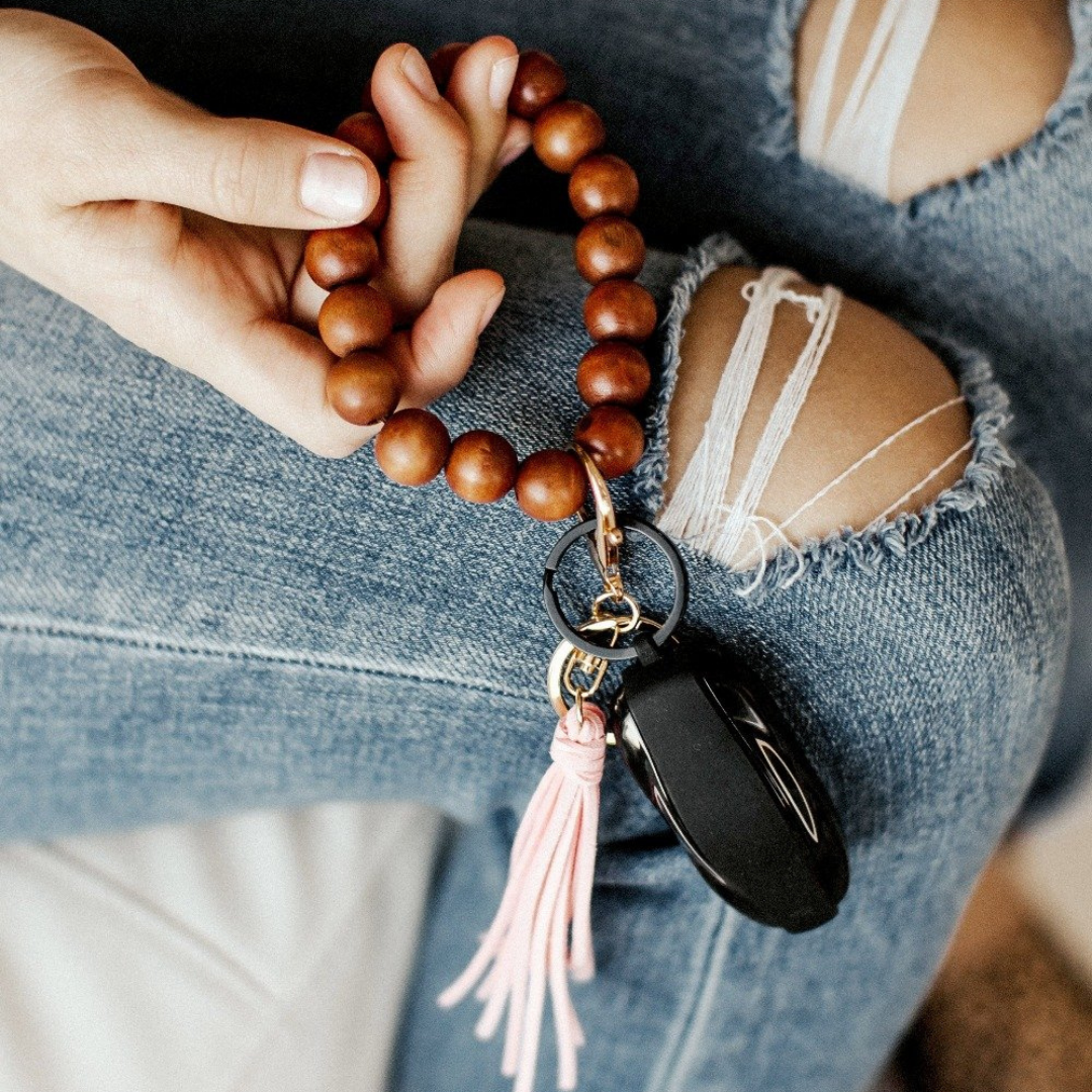 Ivy Wooden Keychain Bracelet