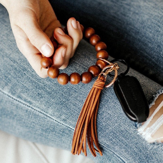 Ivy Wooden Keychain Bracelet