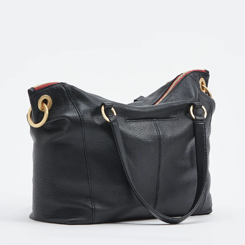 DANIEL LRG Black/Brushed Gold Red Zip