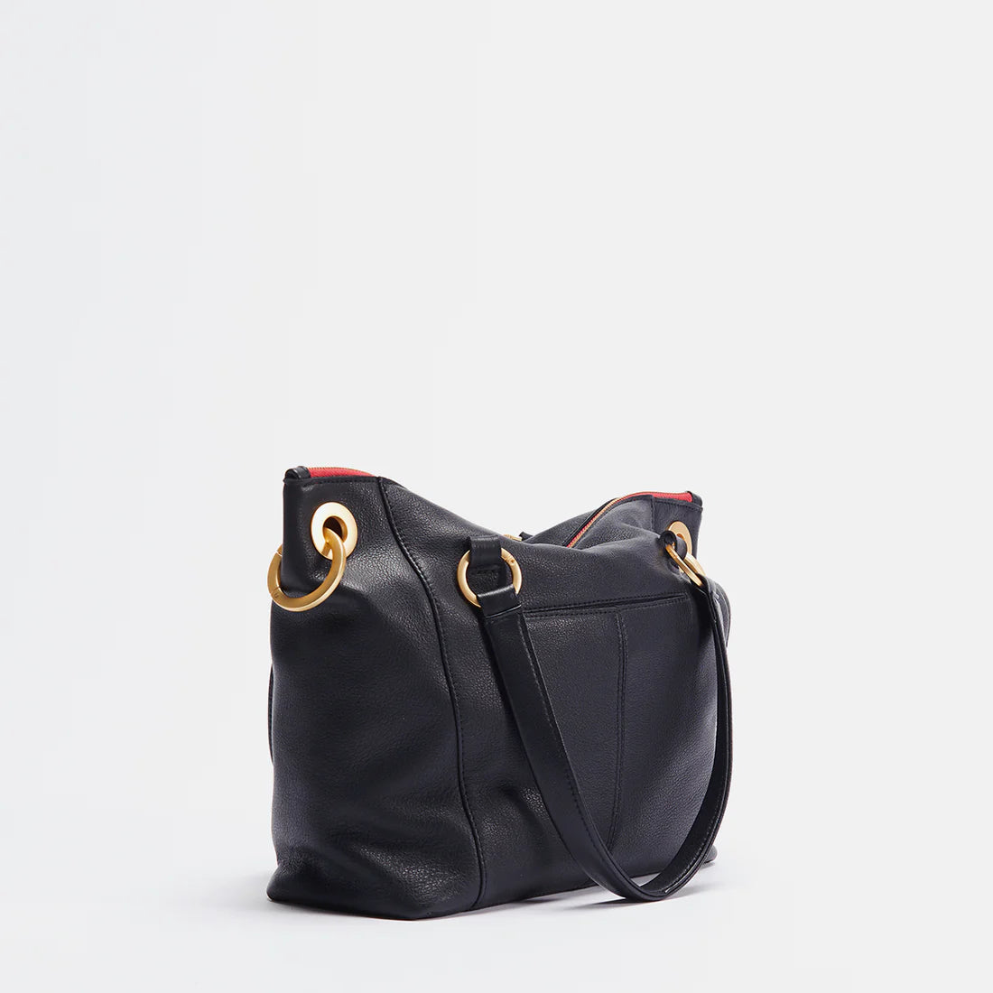 DANIEL MED Black/Brushed Gold Red Zip