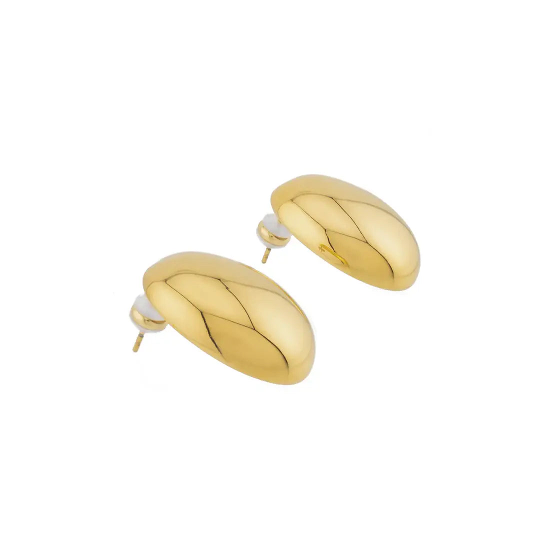 Waterproof Gold Filled Dome Earrings