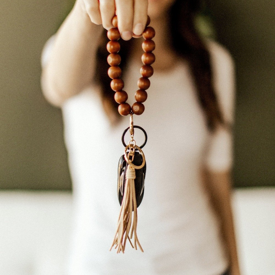 Ivy Wooden Keychain Bracelet