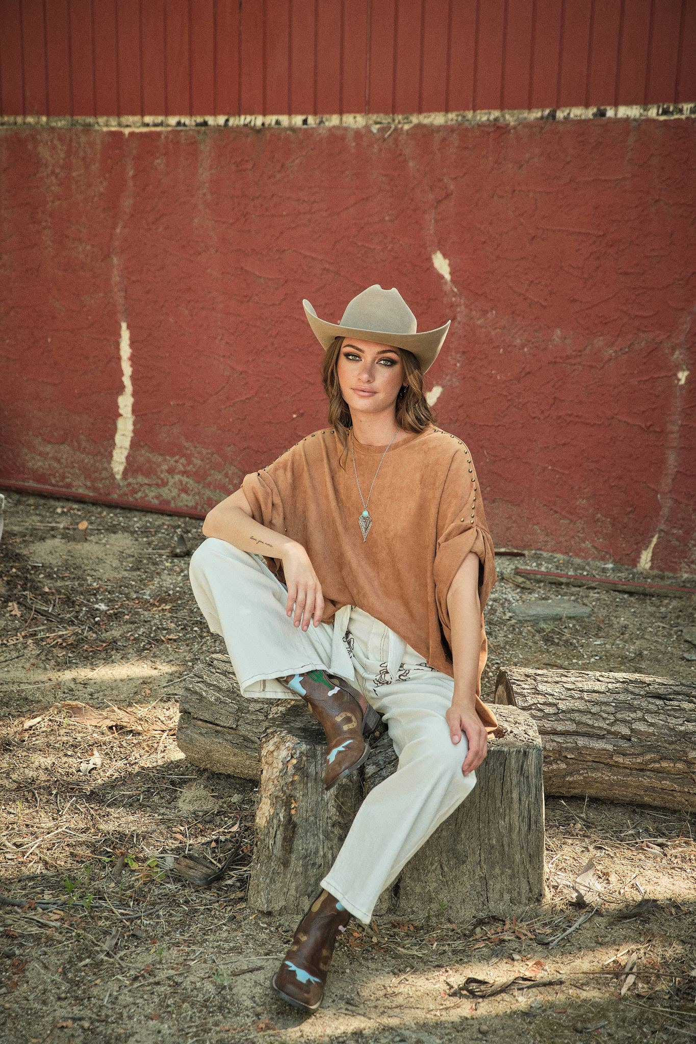 Studded High Low Oversized Tee