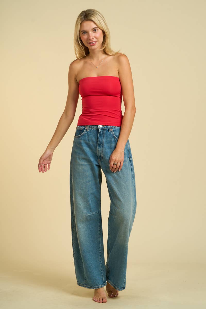 Seamless Strapless Tube Top
