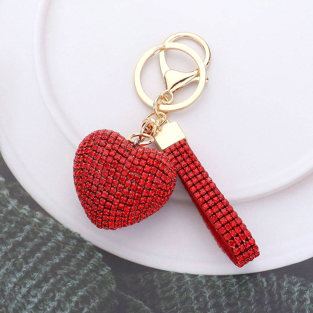 Bling Heart Keychain