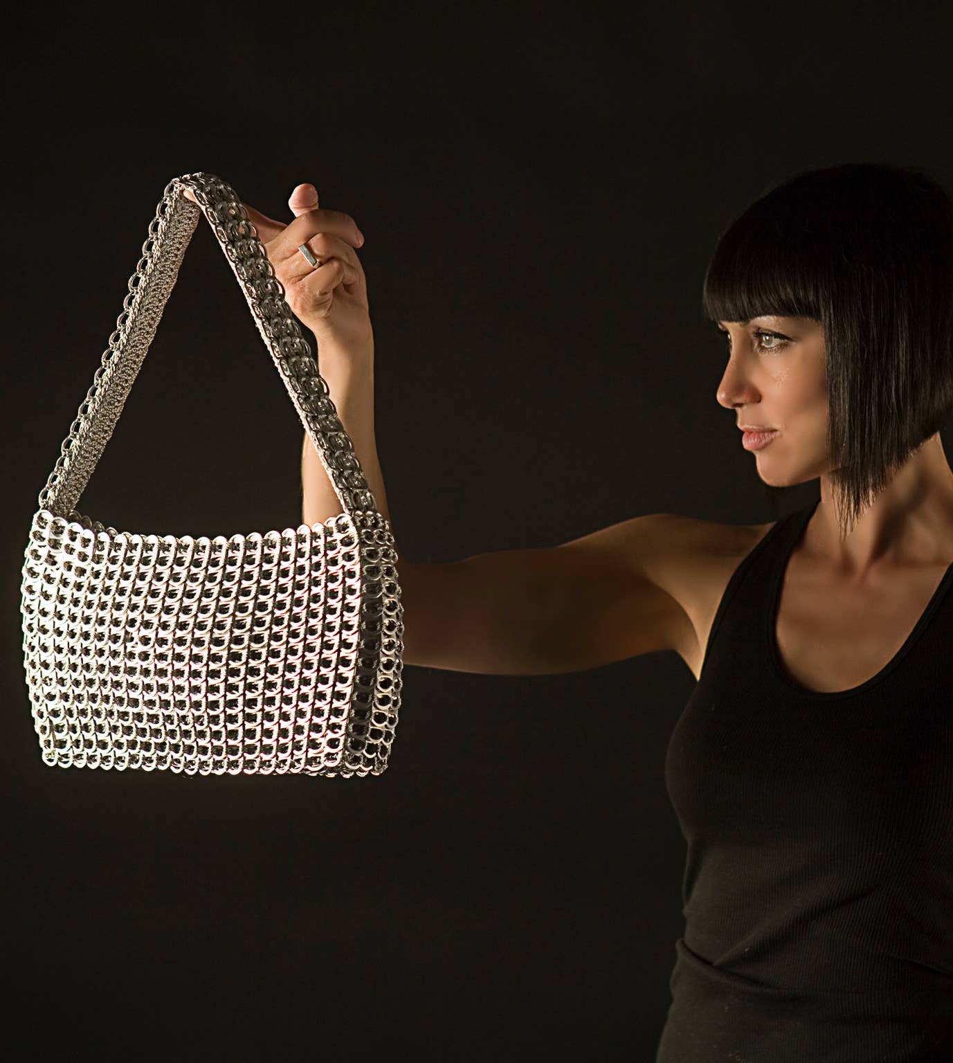 The Original Pop Top Bag, Socorro Silver Med Shoulder Bag