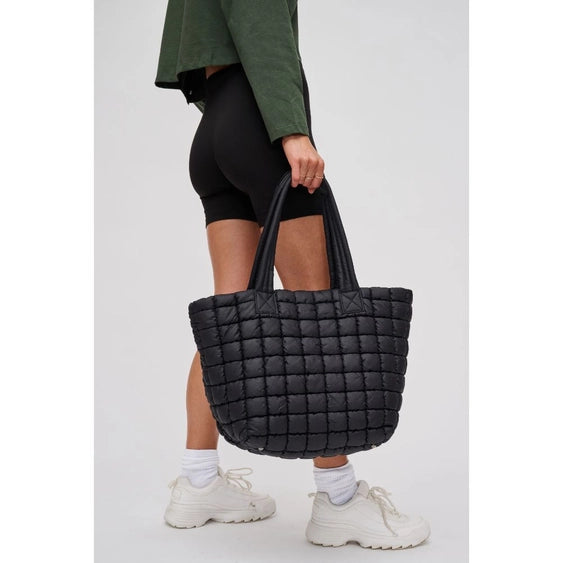 Black Breakaway Puffer Tote