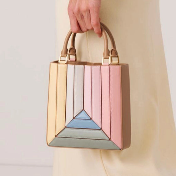 Spliced Rainbow Shoulder Bag